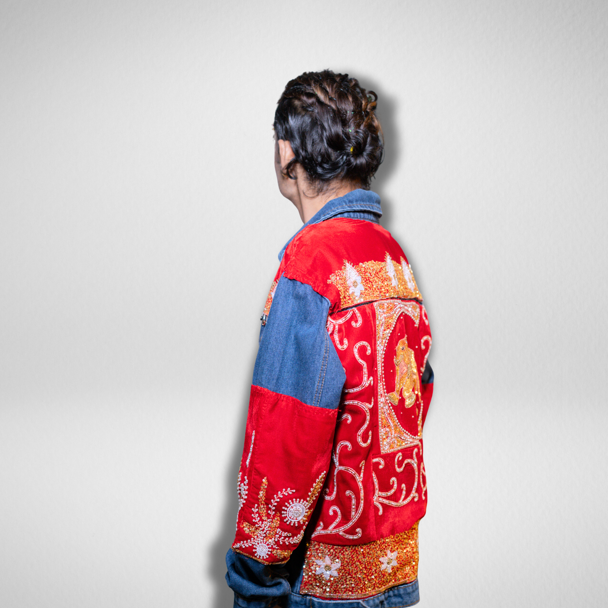 Drunk on Denim hand-painted graffiti denim jacket – artistic handmade streetwear