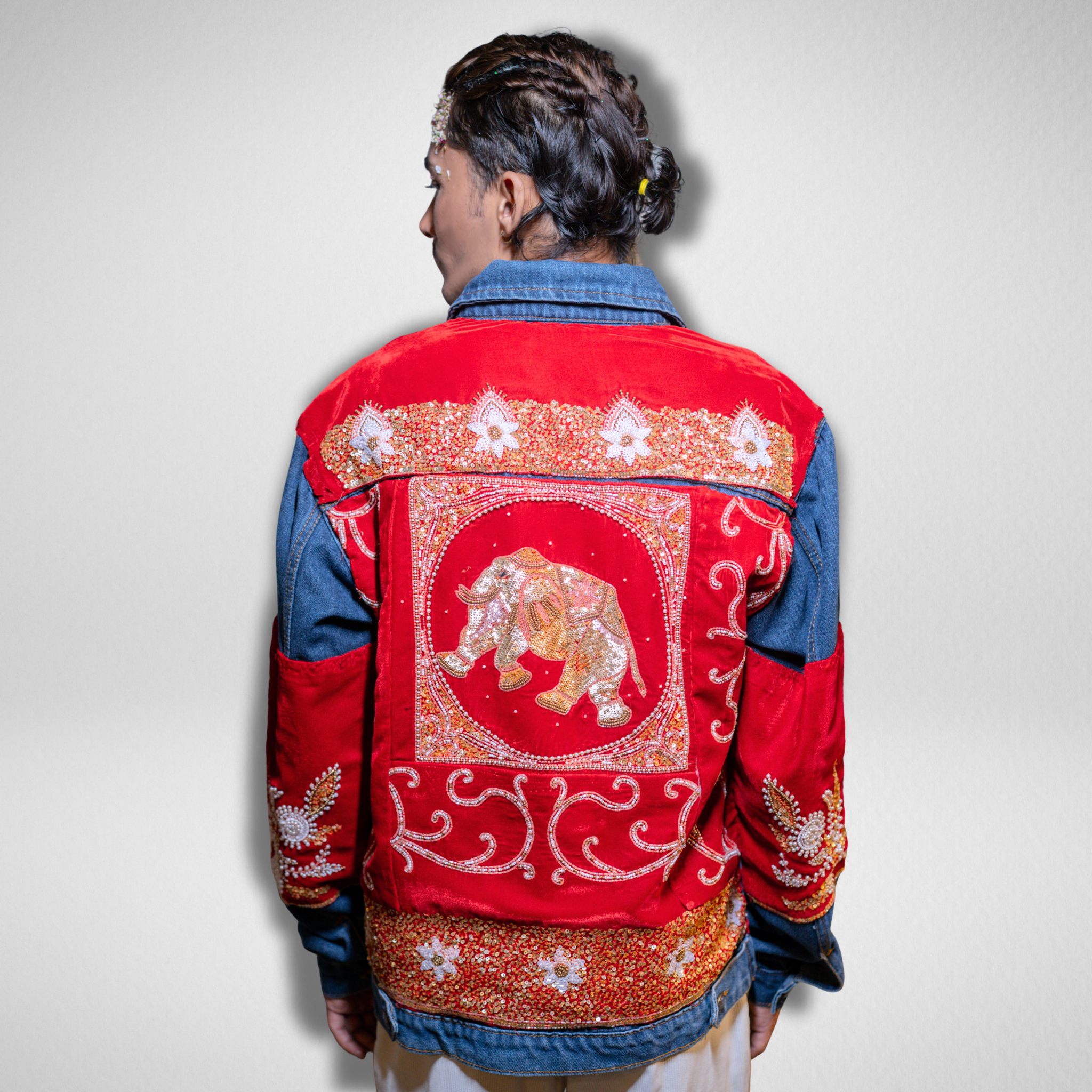 Drunk on Denim handmade cropped white denim jacket – stylish women’s fashion piece