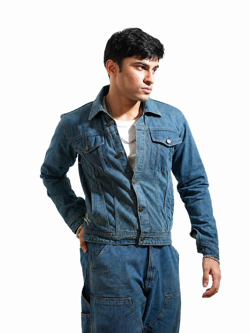 After Party hand-embroidered denim jacket by Drunk on Denim