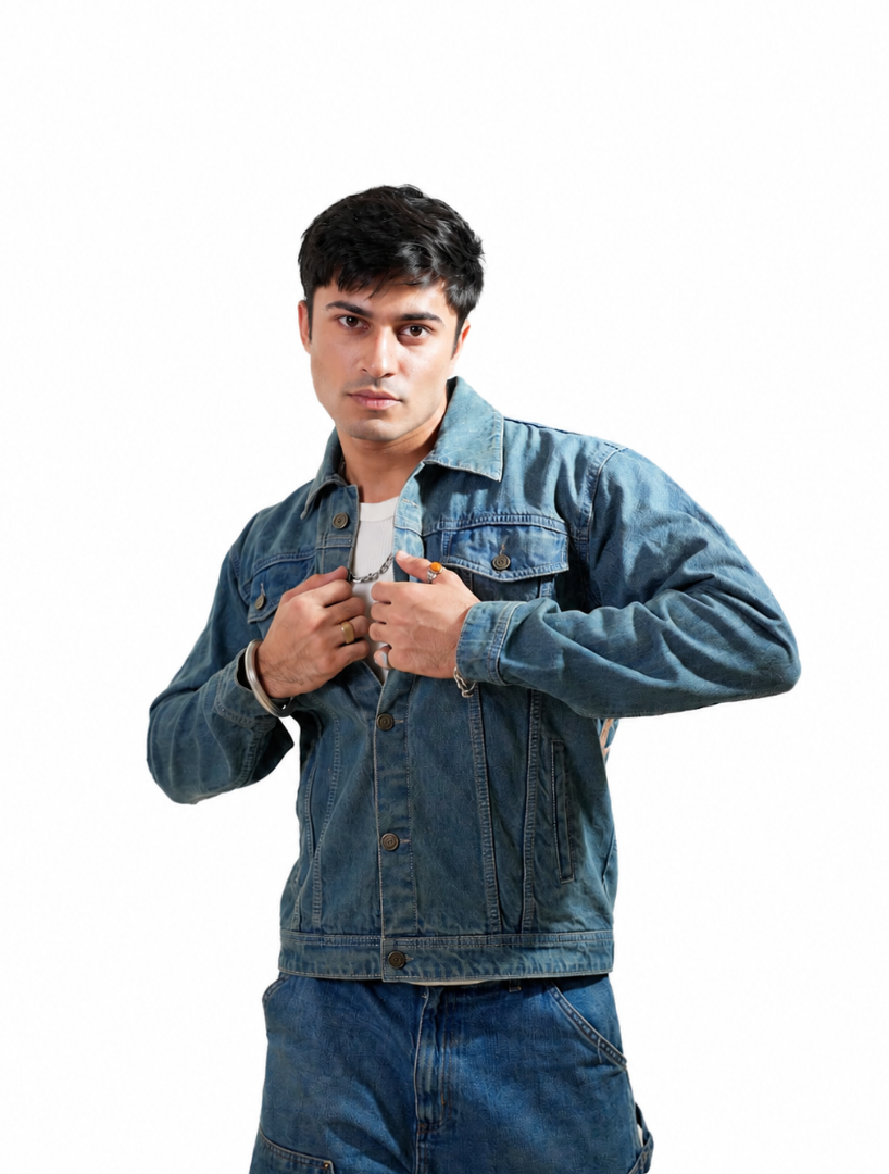 Galaxy hand-embroidered denim jacket by Drunk on Denim