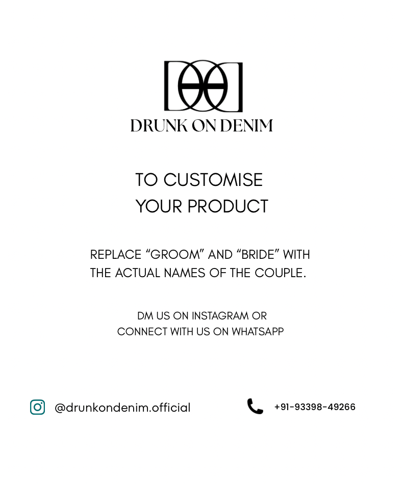 Groom Gets Bride hand-embroidered denim jacket by Drunk on Denim