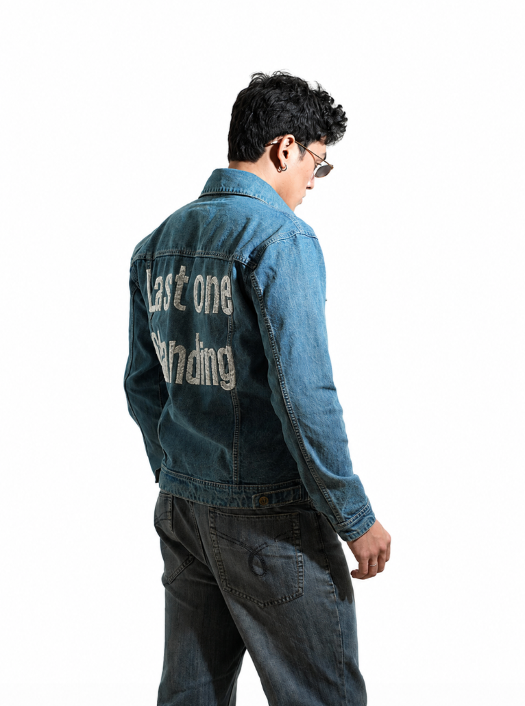 Last One Standing hand-embroidered denim jacket by Drunk on Denim